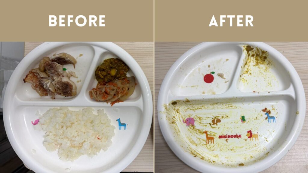 シェフの無添つくりおき3歳食べ具合2