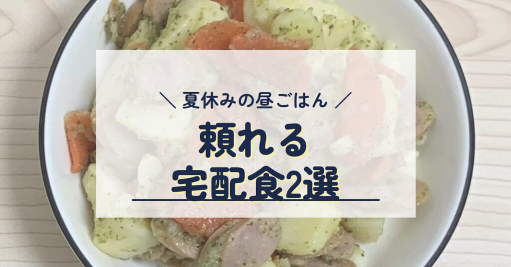 夏休みの昼ごはん 頼れる宅配食2選